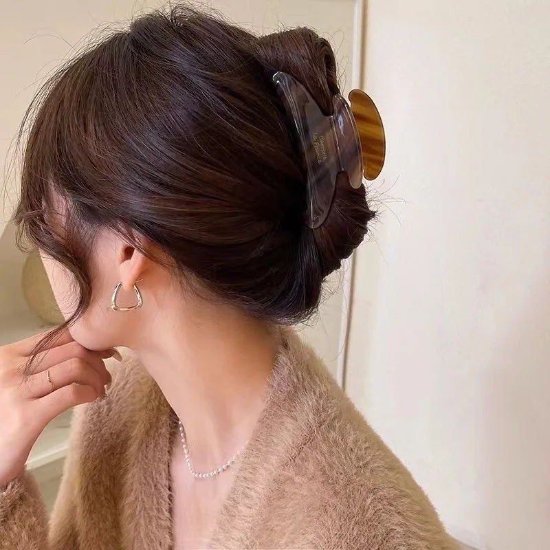 DS 9 5 см большая золотая этикетка с волнистыми волосами зимние ацетатные зажимы