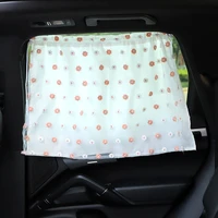 car curtain sunshade embroidered lace double layer car sunscreen blackout curtain small fresh style car childrens sunshade
