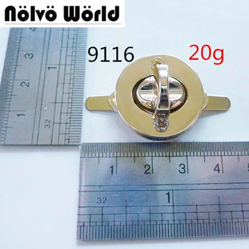 

20pcs Small twist lock closure for purse handbag bags metal fashion round turn lockbutton
