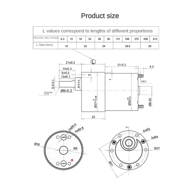 JGB37-3530 микро двигатель постоянного тока с регулятором скорости 12 в 24 В