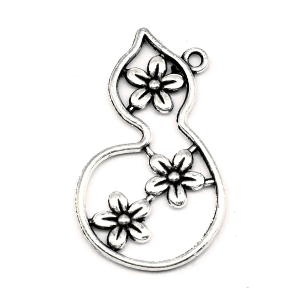 

Gourd Flowers Charm For Making Jewelry Diy Finding 30pcs 35x21mm