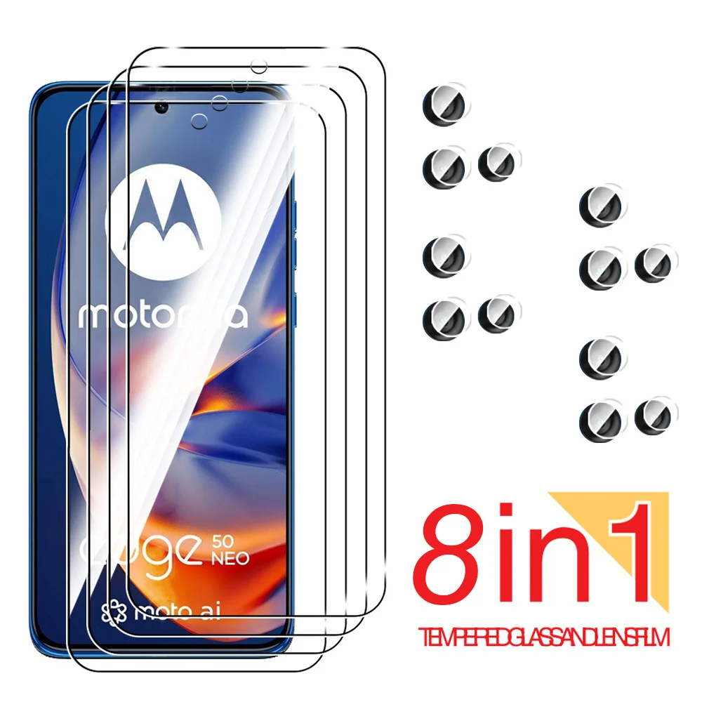Защитная пленка для экрана 8 в 1 Motorola Edge 50 Neo из закаленного стекла Moto 50Neo Glass Edge50Neo