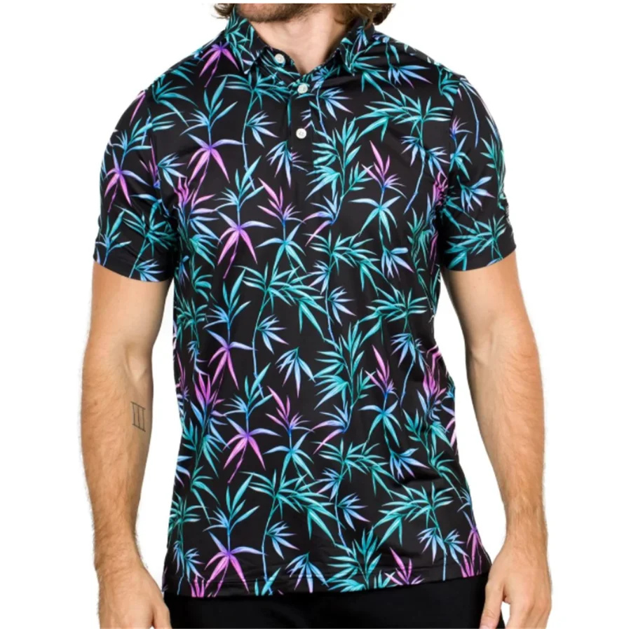 

sunday swagger Men's fashion printed POLO shirt summer short -sleeved outdoor golf shirt F4 racing casual T -shirt Casual wild