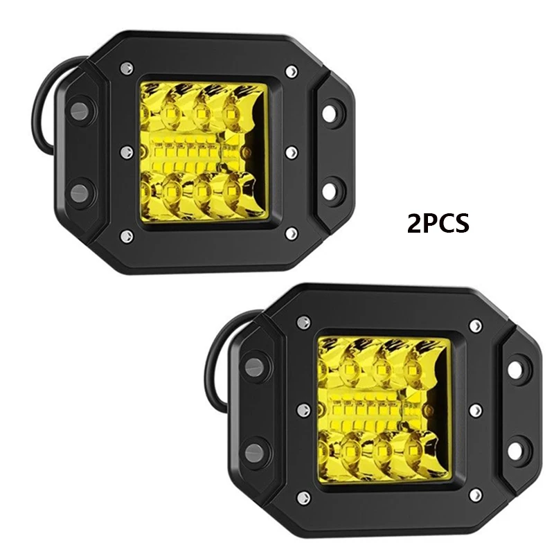 

5-дюймовый Автомобильный Светодиодный Рабочий Фонарь 48 Вт 12В-60В IP68 Водонепроницаемый, Скрытого Монтажа