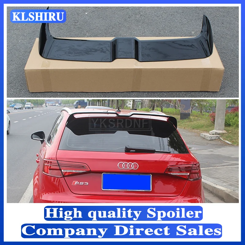 

Для Audi A3 S3 S Line 8 в хэтчбек 5 дверей 2014-2018 высококачественный задний спойлер из АБС-пластика на крышу багажника крыло багажника аксессуары