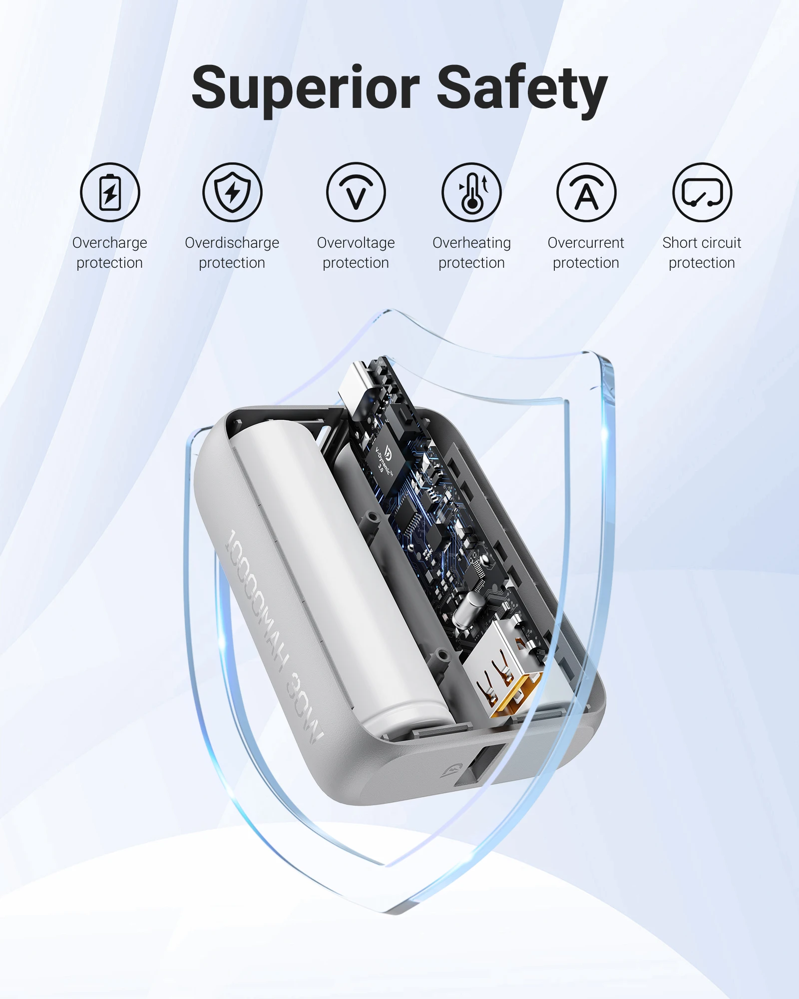 Voltme-Hypercore 10K Lite Power Bank Портативное внешнее зарядное устройство для быстрой зарядки