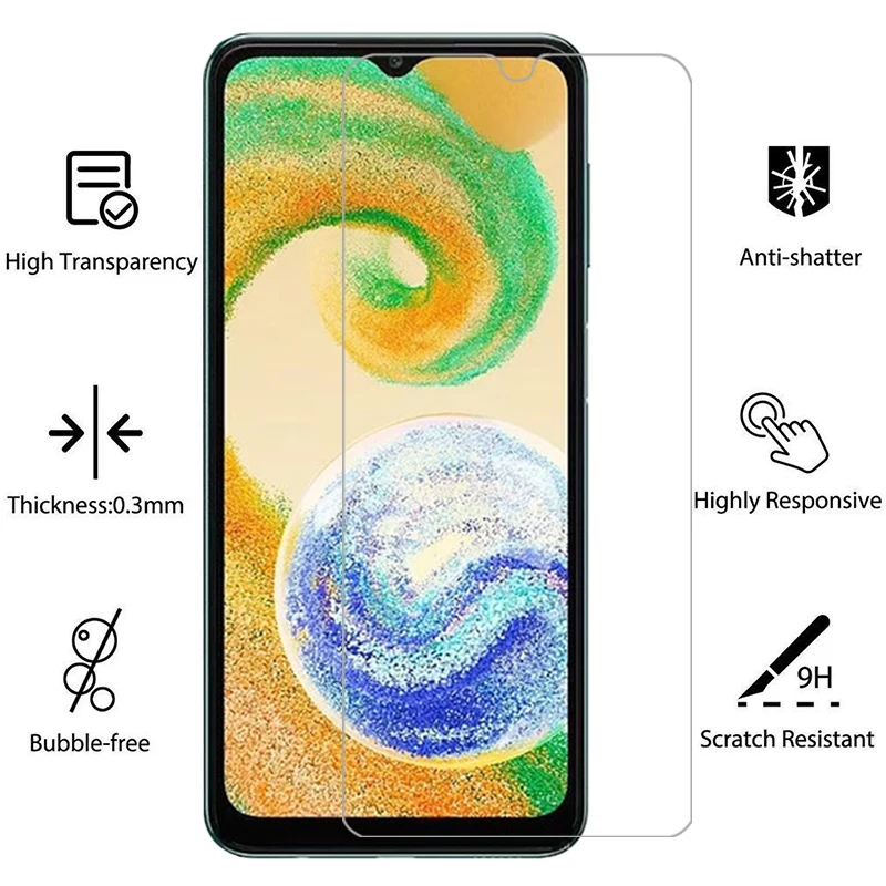 Закаленное стекло для samsung a04 a04s a04e чехол телефона galaxy a 04 s e 04e задняя крышка 360