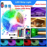 5050 rgb led strip lights for bedroom bluetooth lamp for screen tv backlight room decor color change neon lights usb luces led