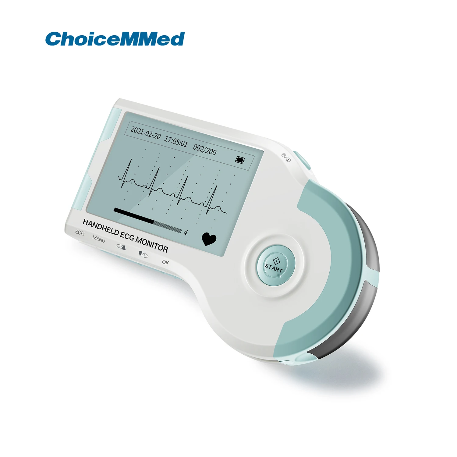 Портативный ручной ЭКГ монитор сердечного ритма Choicemmed MD100B пульсометр бесплатная