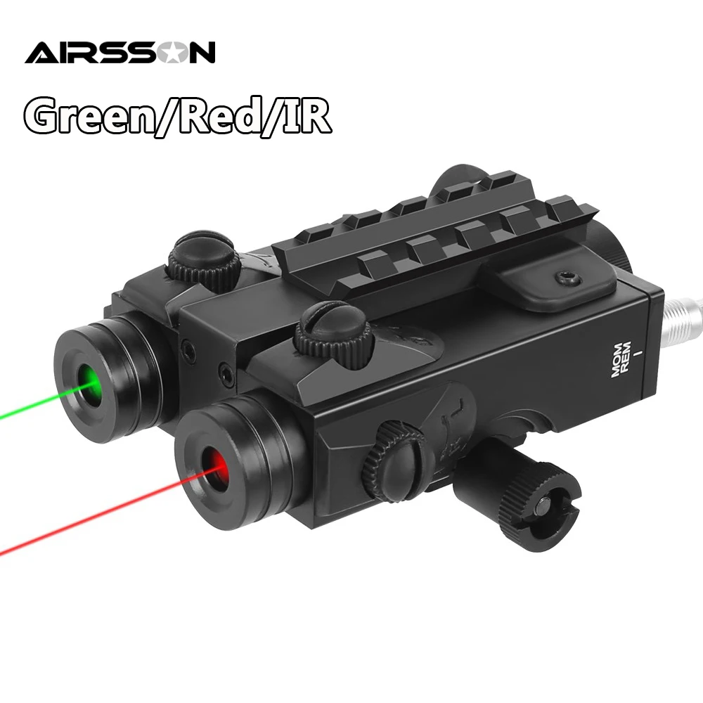 

Tactical Red Green Laser Sight IR Night Vision Weapon Gun Light Hunting Rifle Airsoft Infrared Laser Sight with Pressure Switch
