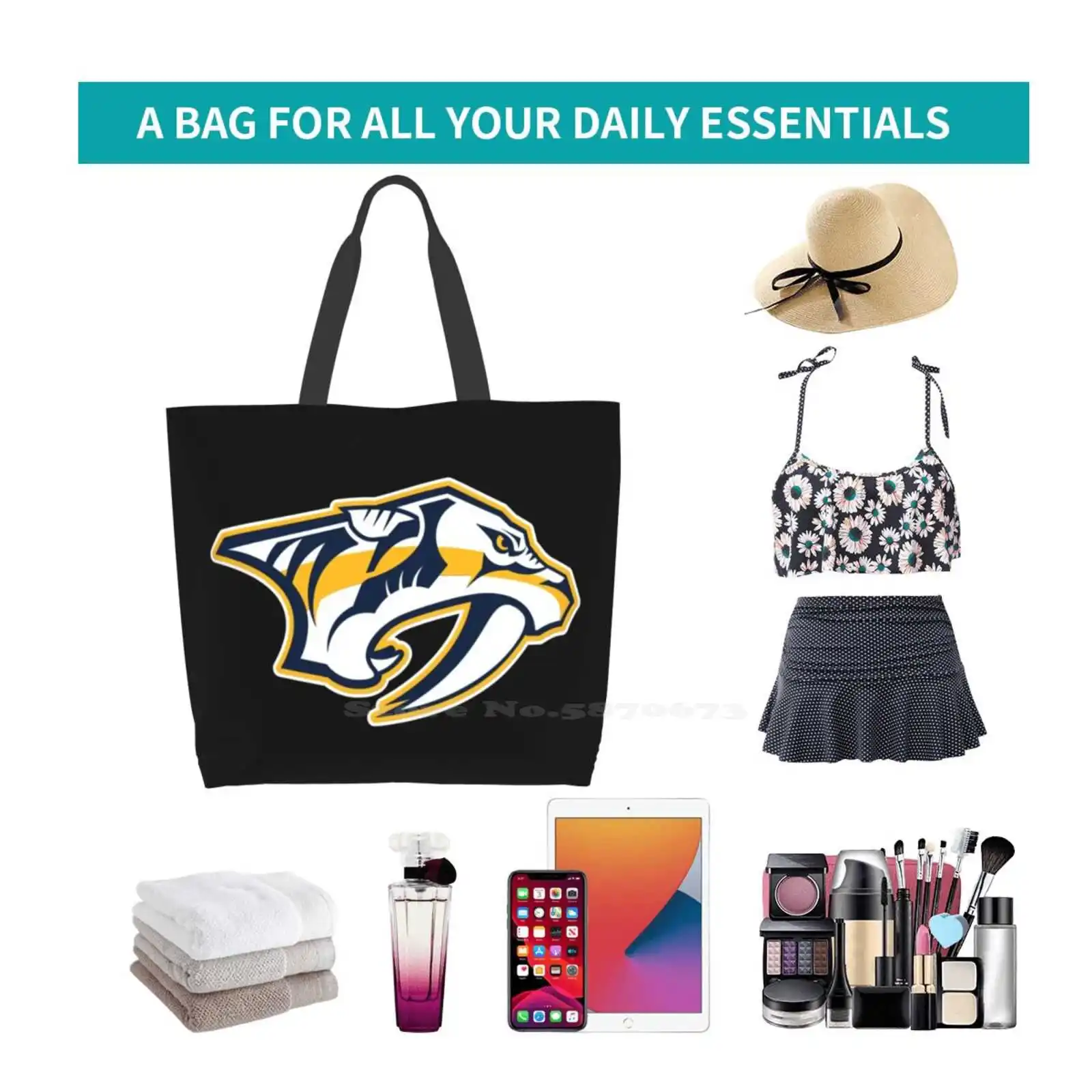 

S Nashville Merch High Quality Large Size Tote Bag Logo