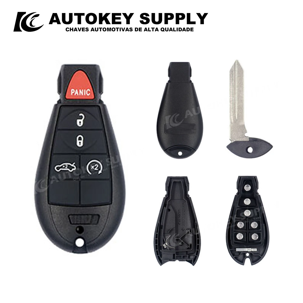 

Чехол для смарт-карты с 5 кнопками (с логотипом) Autokeysupply AKCRS173