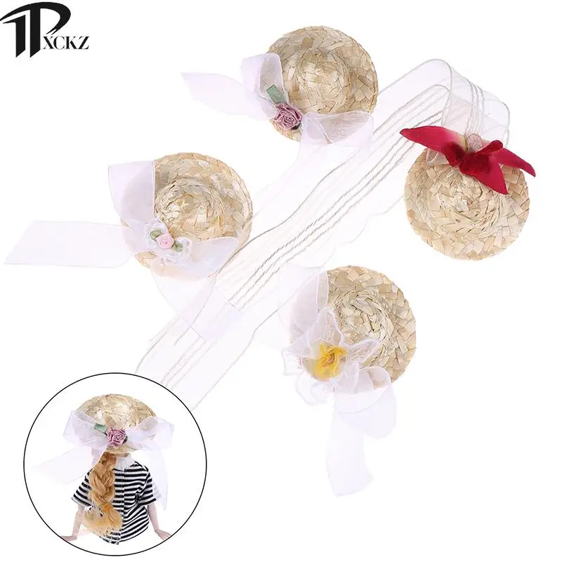 

Кукольный домик, куклы, соломенные шляпы, Пляжная трава, головной убор, аксессуары, миниатюрные соломенные шляпы, мини-украшения, ручная вяз...