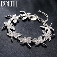 doteffil 925 sterling silver inlay zirconium drill eight dragonfly bracelet for women wedding engagement party fashion jewelry