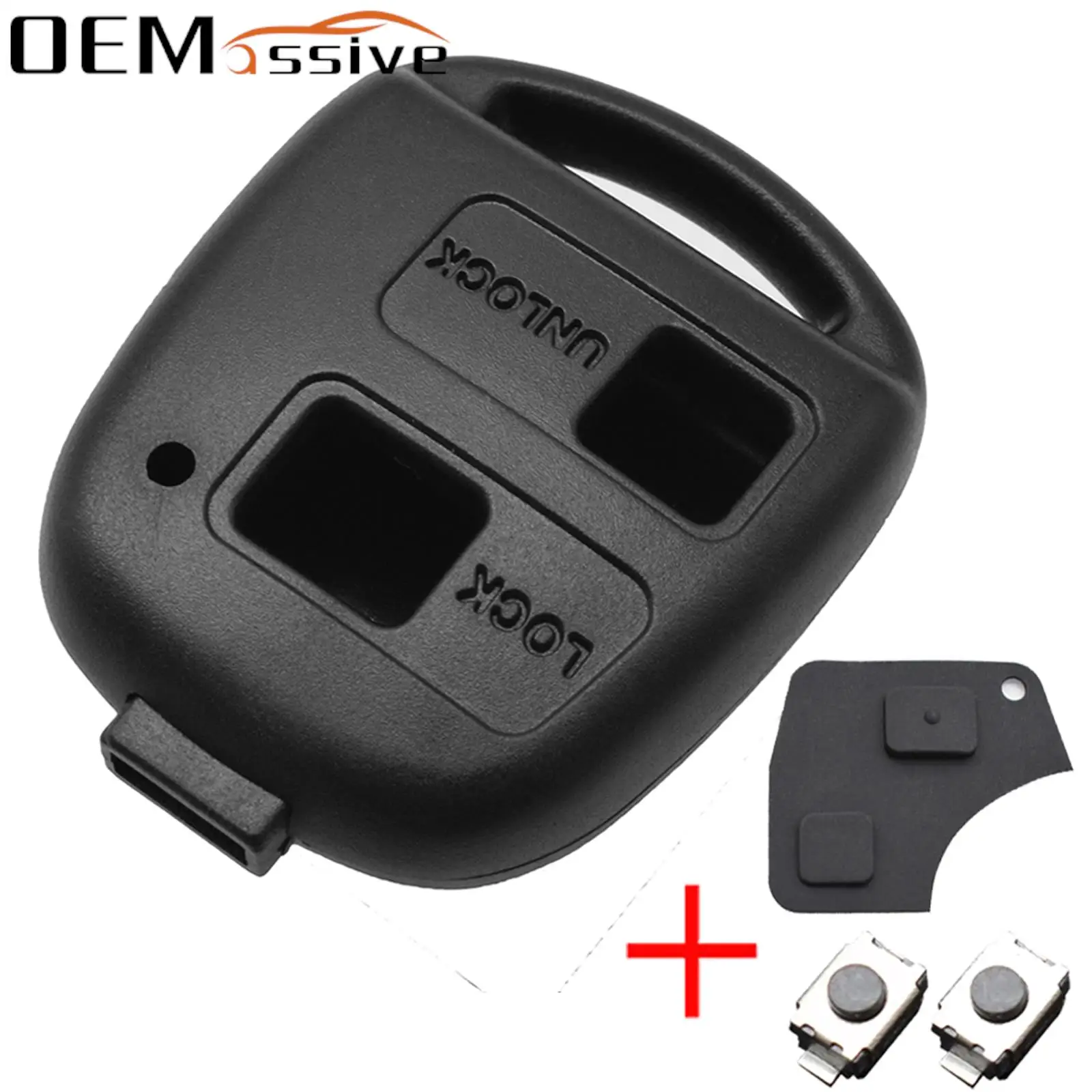 

2 Button Key Shell Pad Switches Fob Case For Toyota RAV4 Yaris Prado Corolla Land Cruiser Previa Echo Tarago Alphard Pixis Rush