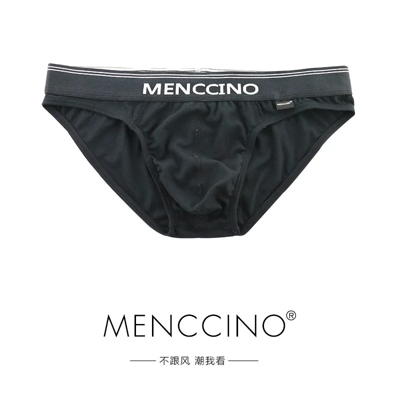 

MENCCINO Men's underwear Modal sexy cotton briefs Youth low rise tight sport breathable shorts