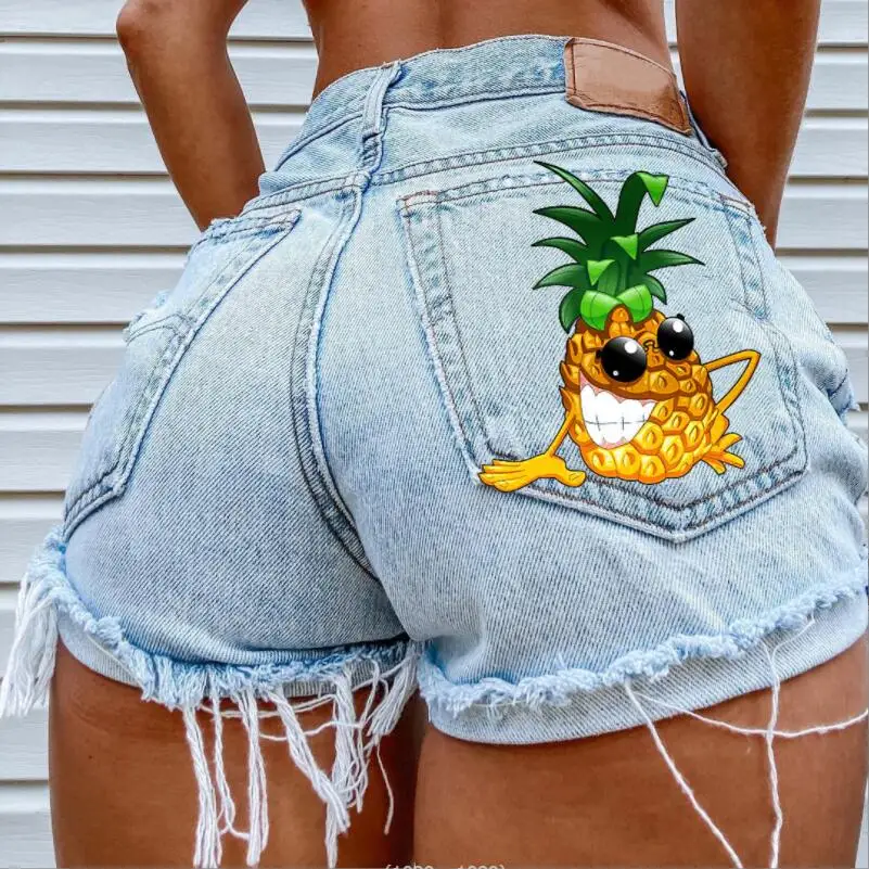 

Jean Shorts Woman High Waist Denim Shorts Ladies Fashion Pocket Print Shorts Summer Women Jeans Lady Streetwear Hot Shorts w290