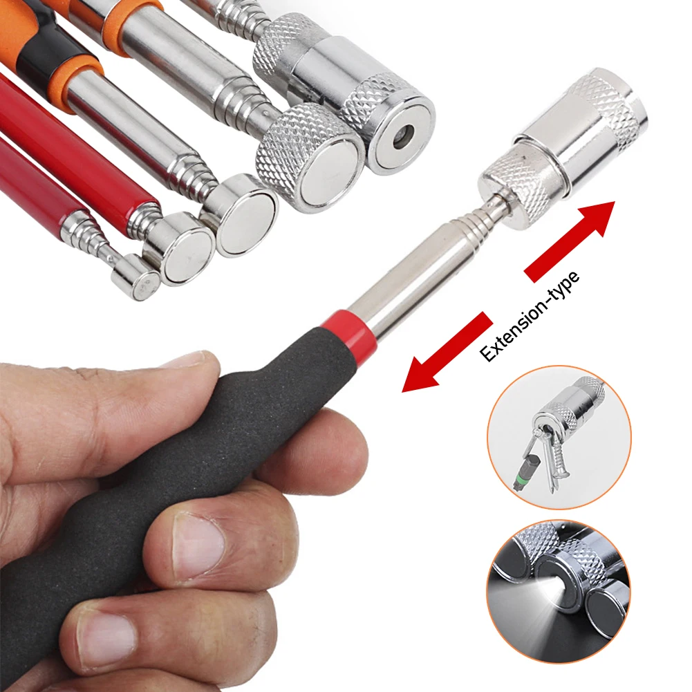 

Magnetic Telescoping Pick Up Tool with Light Portable Hand Tools Capacity for Picking Up Nut Bolt Screws with LED Flash Light