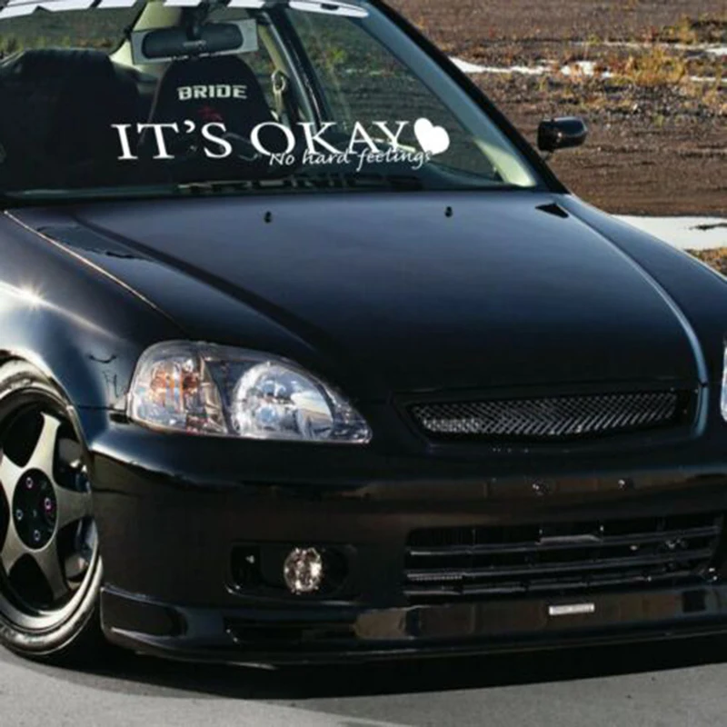 Наклейка на лобовое стекло It's OK автомобильная наклейка плакат-стикер графика