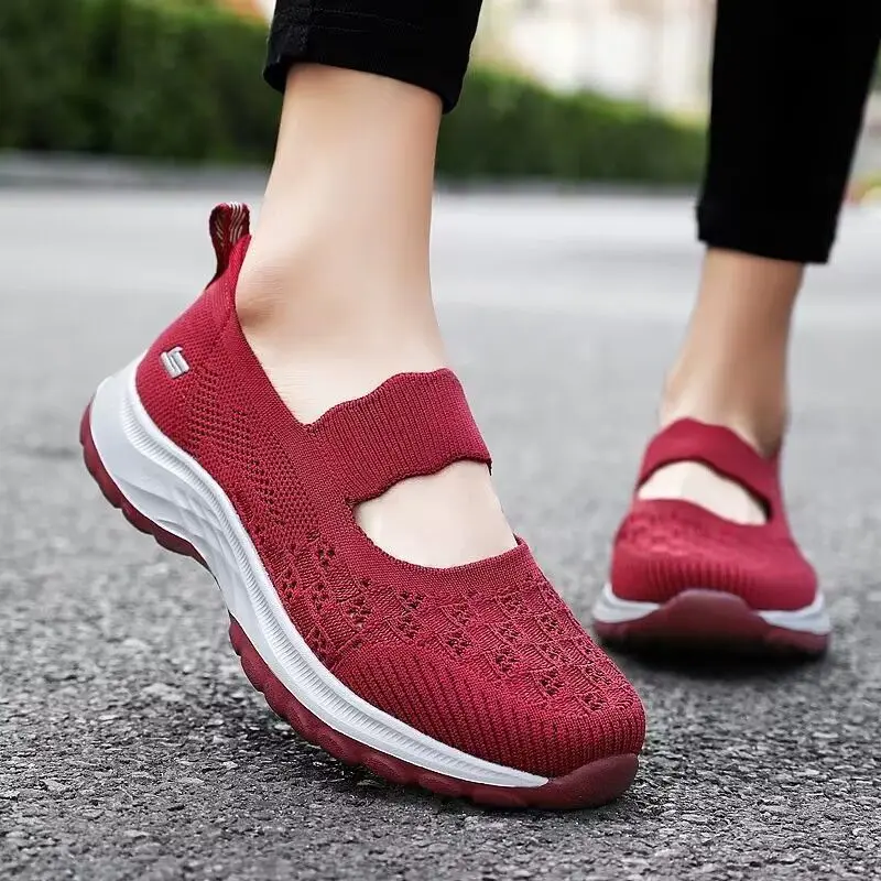 

cloth shoes women's summer 2023 new sneakers style walking shoes designer elastic band comfortable elderly shoes Women's shoes