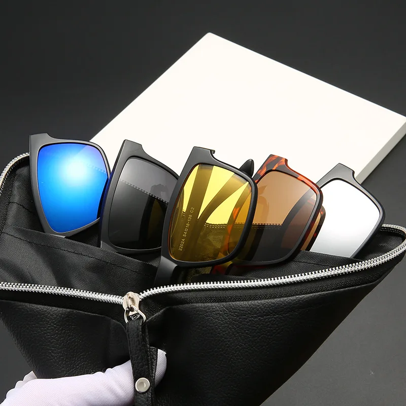 Мужские и женские очки для чтения VCKA 6 в 1 маленькие поляризационные квадратные с