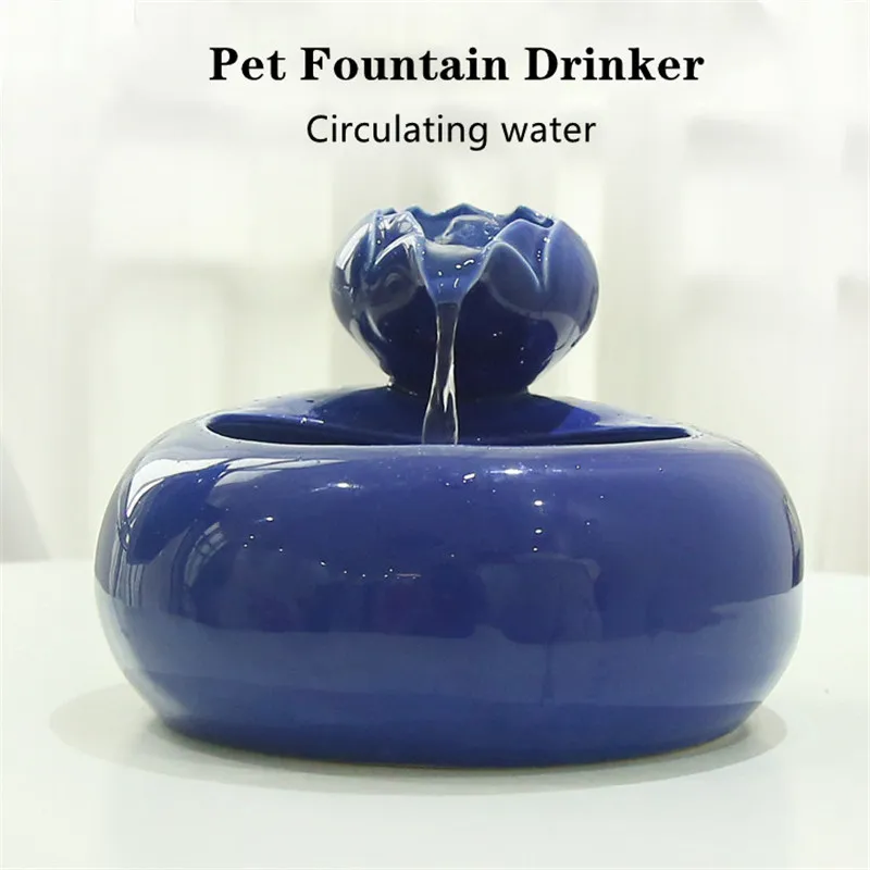 

Cat Water Fountain Ceramic Pet Drinking Bowls Porcelain Cats Fountain Pet Feeder Dogs Drinker Bowl Dog Water Dispenser Drinkers