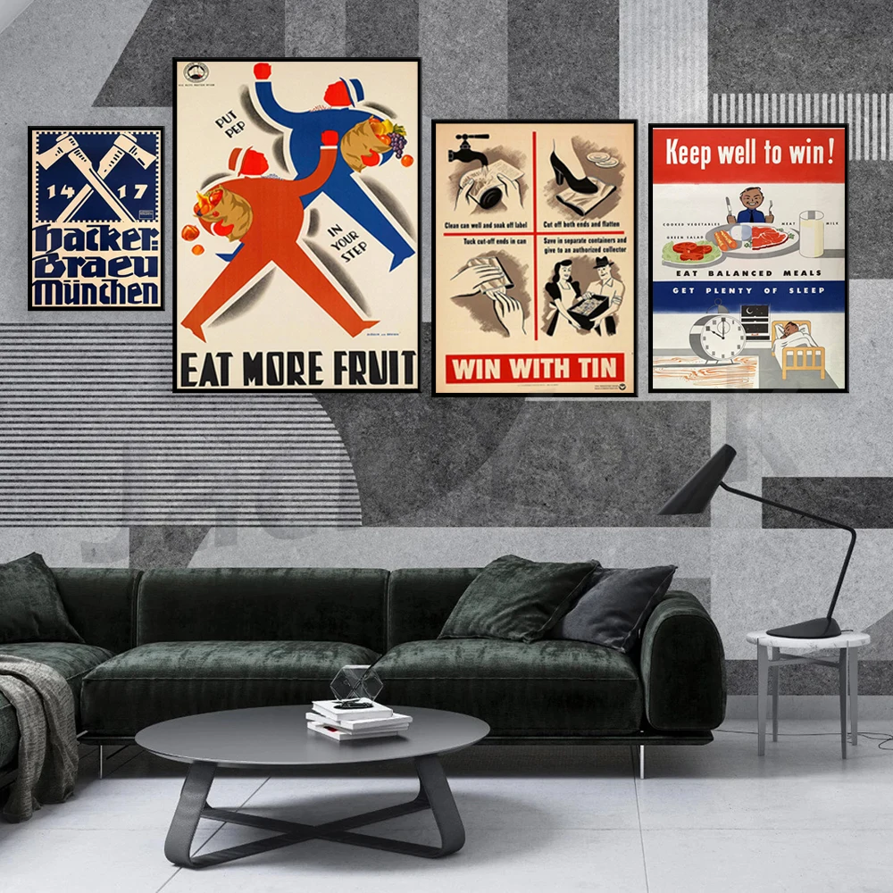 

Food Wall Art Print| World War 2 Propaganda Poster| Poster Vintage| Canvas Print Wall Art| Wall Prints| Poster Print