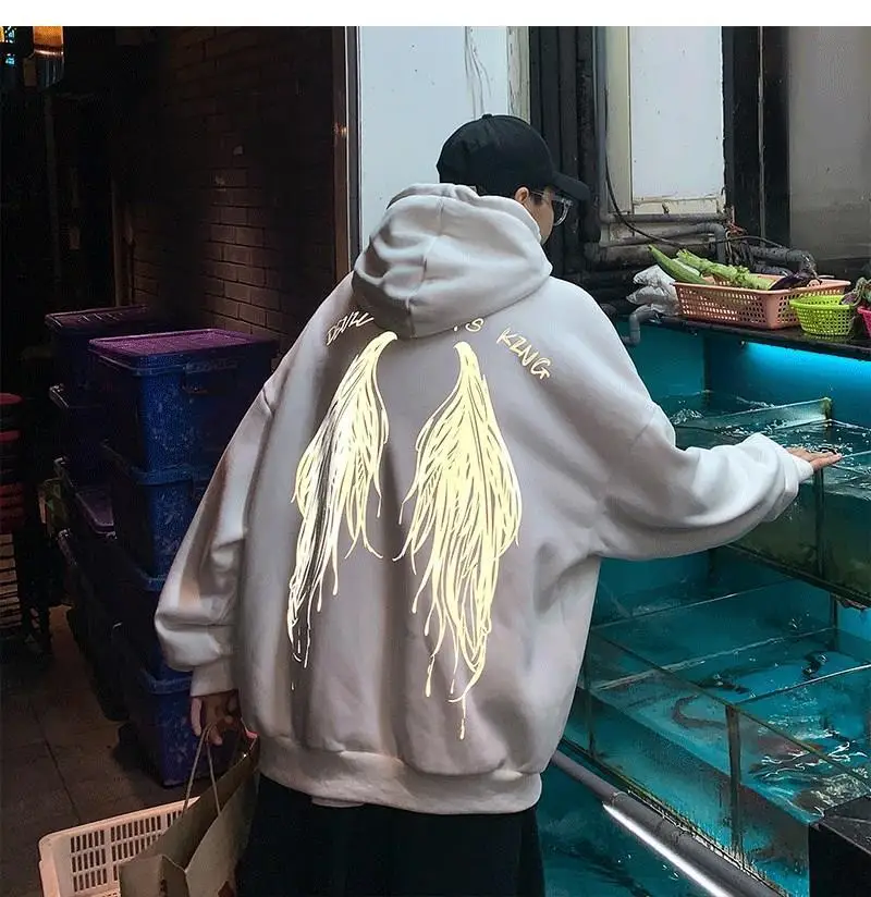 Свитер в виде крыла Мужская Толстовка свободного покроя модный бренд стиле