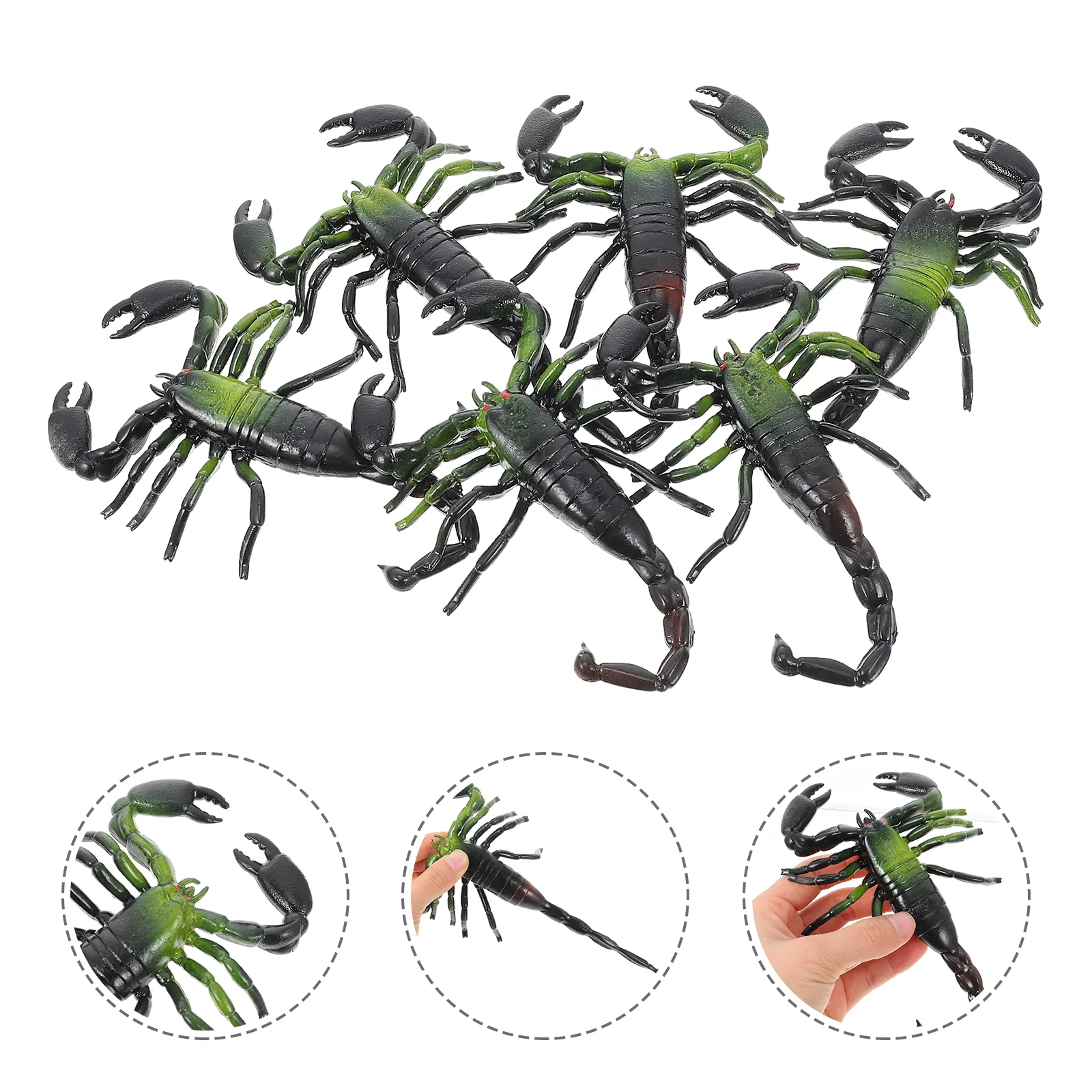 

6 шт., пластиковые насекомые-Скорпион