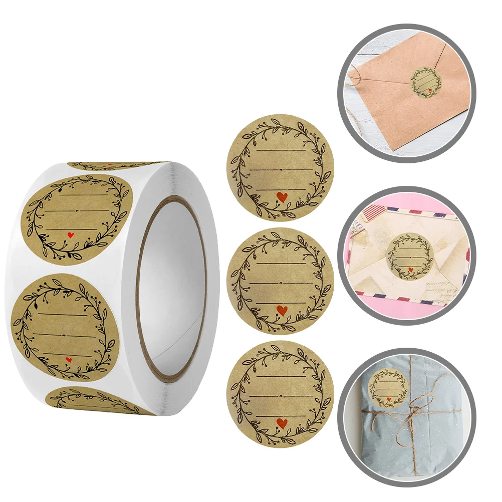 500 шт. наклейки этикетки для выпечки банка подарок оливковые ветки узор