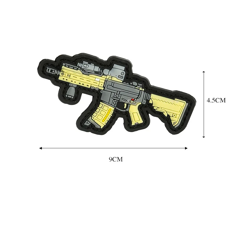 3D Q версия оружие армейское Fan военный боевой мини-пистолет нашивки