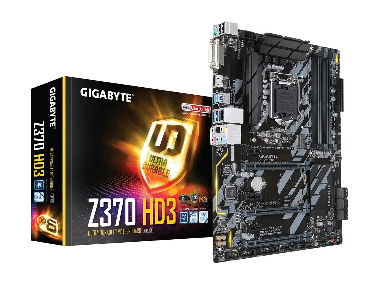 

GIGABYTE Z370 HD3 (rev. 1.0) LGA 1151 (300 Series) Intel Z370 HDMI SATA 6Gb/s USB 3.1 ATX Intel Motherboard