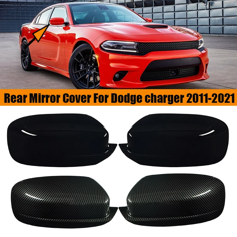 

1 пара, блестящие черные колпачки для заднего вида Dodge Charger 2011- 2021