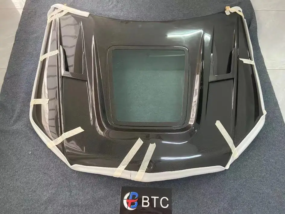 Капот двигателя из углеродного волокна прозрачный для Mercedes Benz W204 C63 в стиле AMG