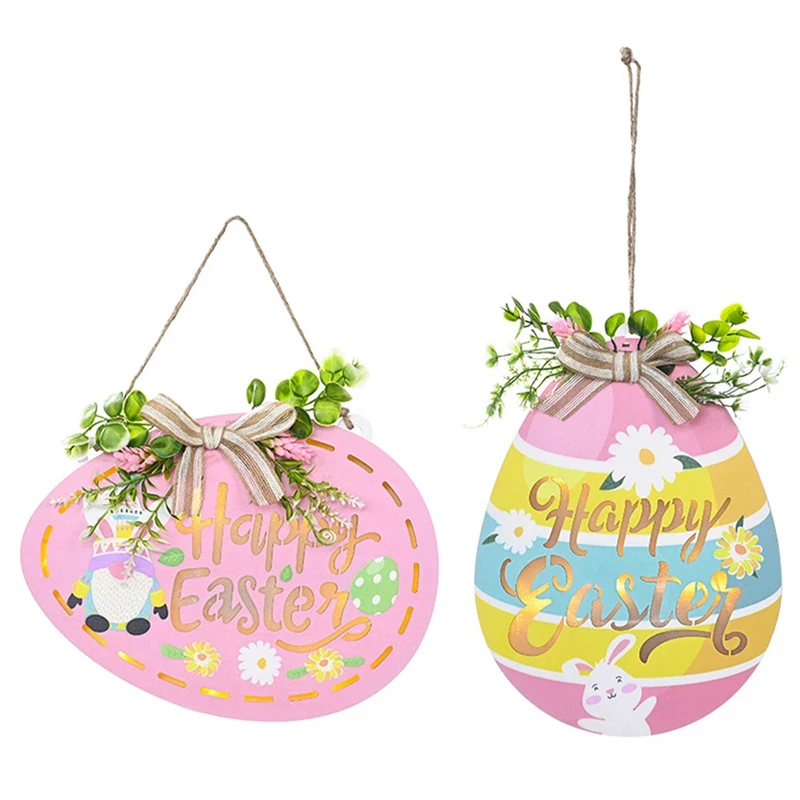 

Пасхальный деревянный знак с подсветкой, дверная вешалка для дома, улицы, помещений, декоративные принадлежности