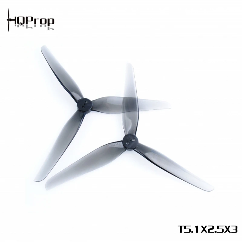 

10 пар (10CW + 10CCW) HQPROP T5.1X2.5X3 5125 3-лопастный Т-образный Пропеллер для ПК для радиоуправляемого FPV фристайла 5 дюймов 5,1 дюйма мини-Дрон дальнего радиуса действия