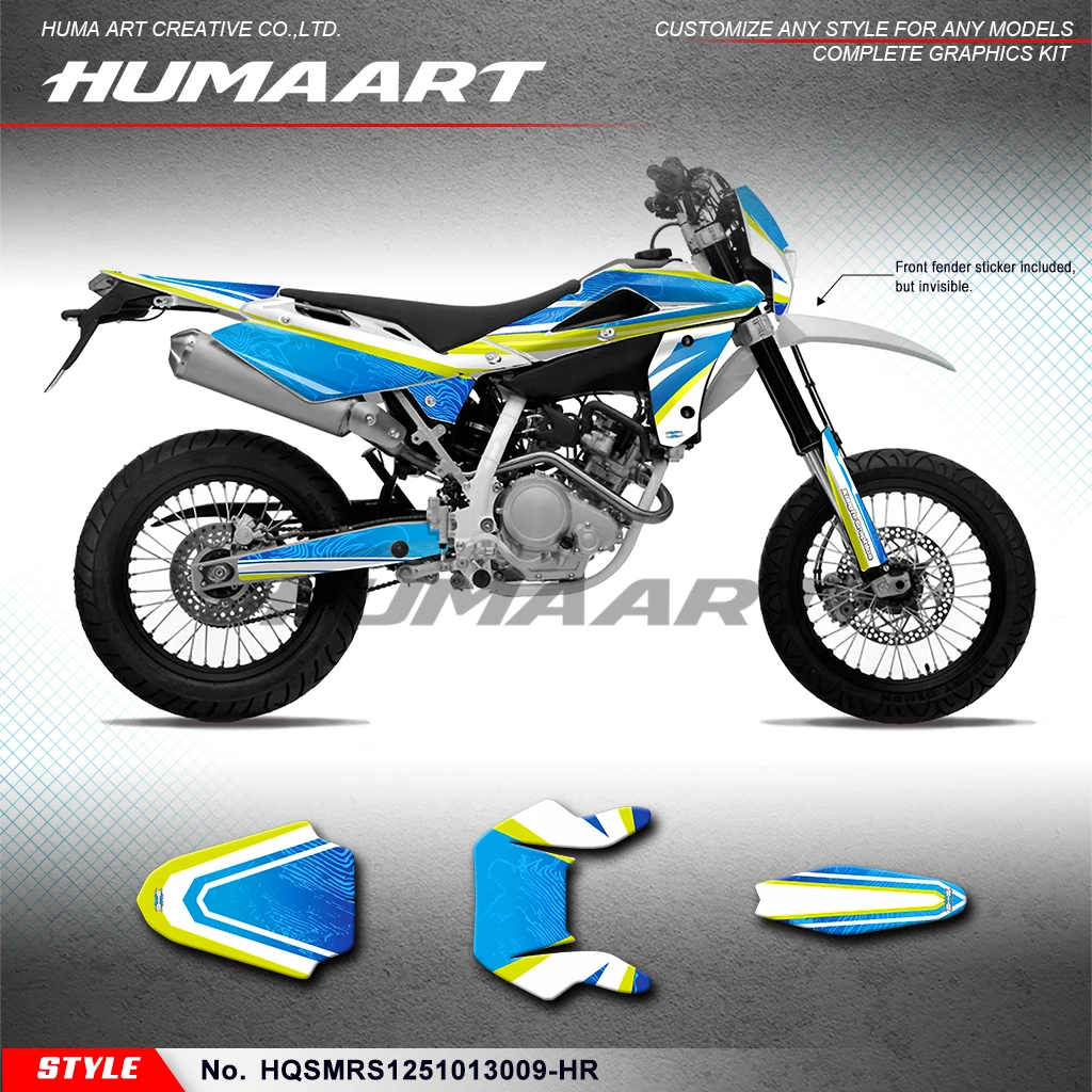 HUMAART Dirtbike графическая Виниловая наклейка для Husqvarna SM SMR SMS 125 2010 2011 2012 графический