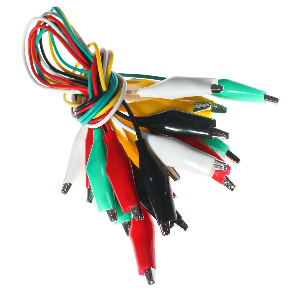 

20pcs 50CM Double-ended Alligator Clips Crocodile Cable Test Line Test Leads Crocodile Clips