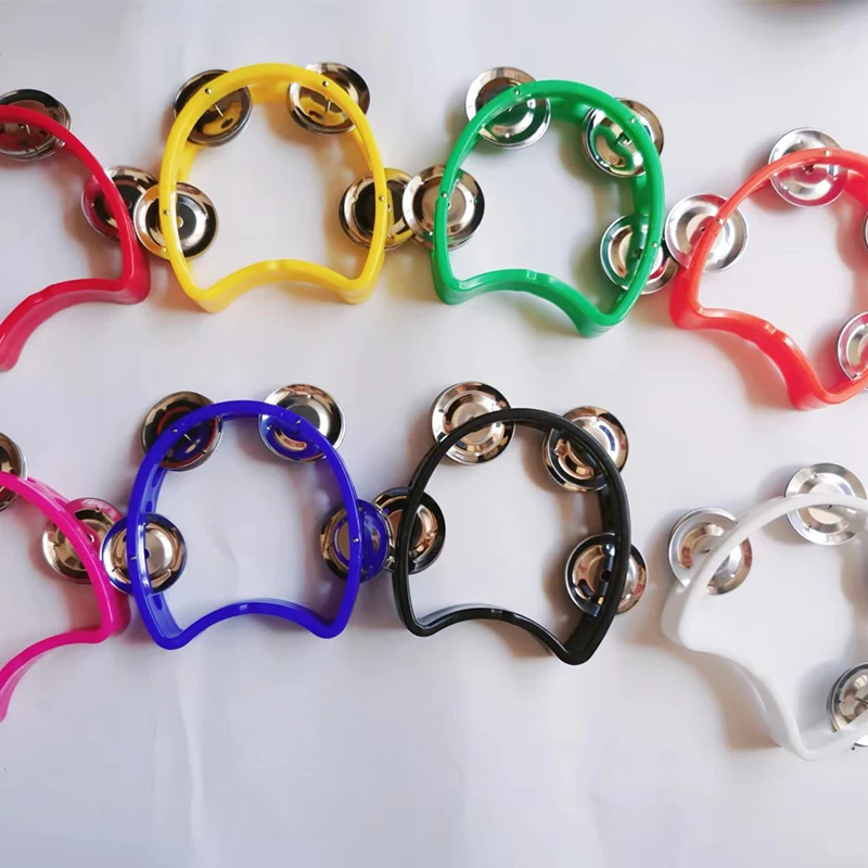 1 шт. погремушка с четырьмя колокольчиками ударный инструмент ручной бубен