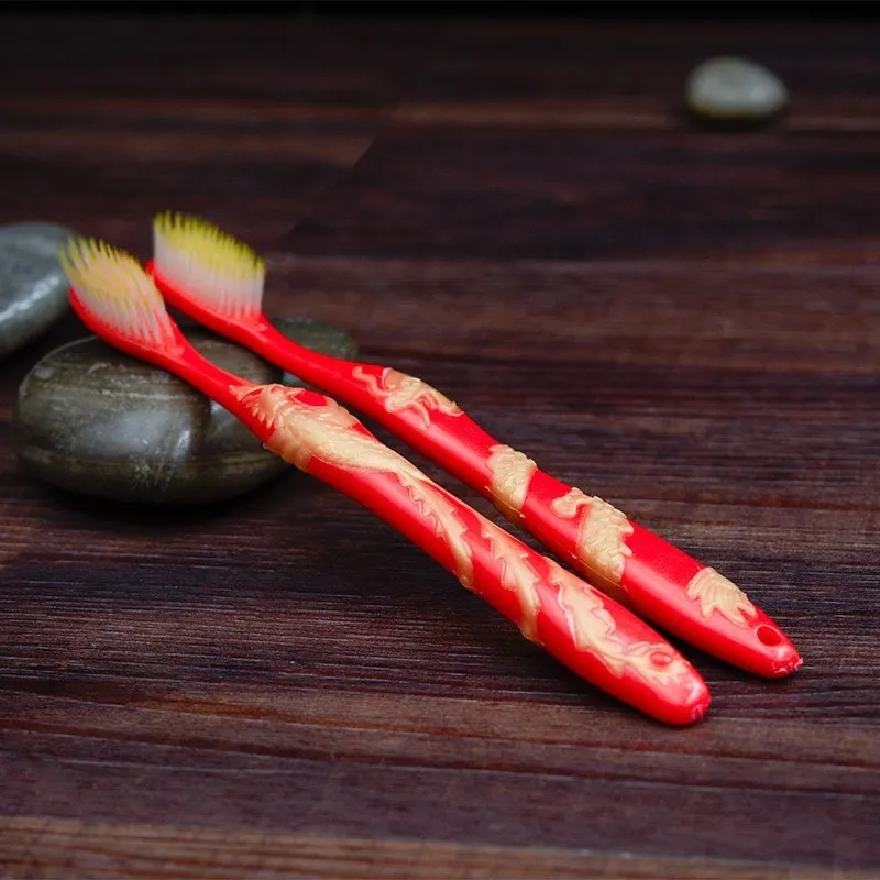 

Свадебная зубная щетка WHYOU Dragon and Phoenix, свадебный набор, свадебная зубная щетка, пара красных зубных щеток, подарок