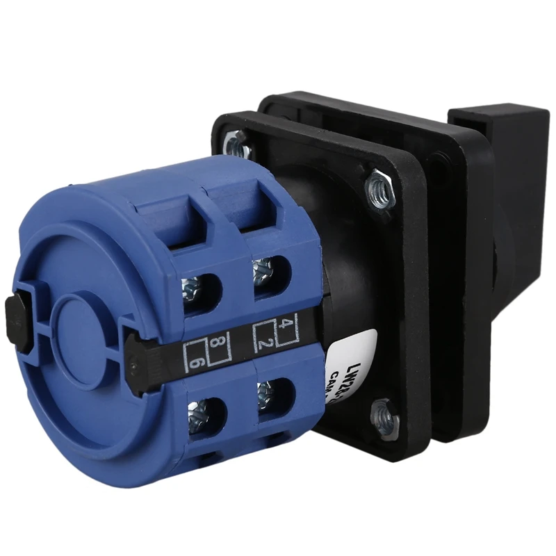 Фото 2X AC660V 25A 2-полюсный 3-позиционный мгновенный пластиковый поворотный переключатель синий + черный №4