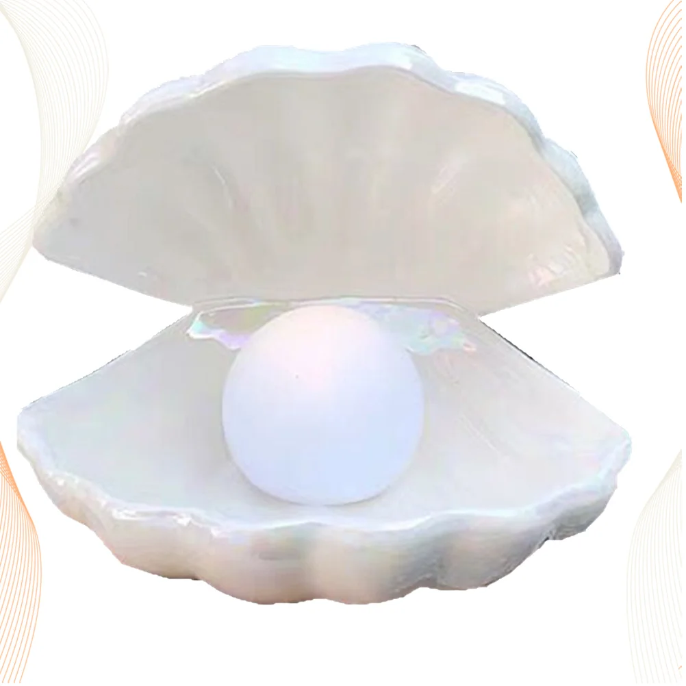 

Light Lamp Night Shell Pearl Bedside Decorative Desktop Bedroom Ornamentceramics Decor Home Design Table Ceramic Led Lights