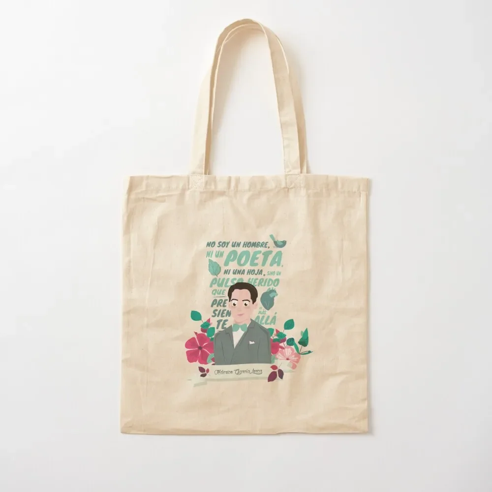 Фото Federico Garcia Lorca Poet Illustration Tote Bag многоразовые продуктовые сумки Женская сумка-шоппер Сумки для конфет Большая сумка №1