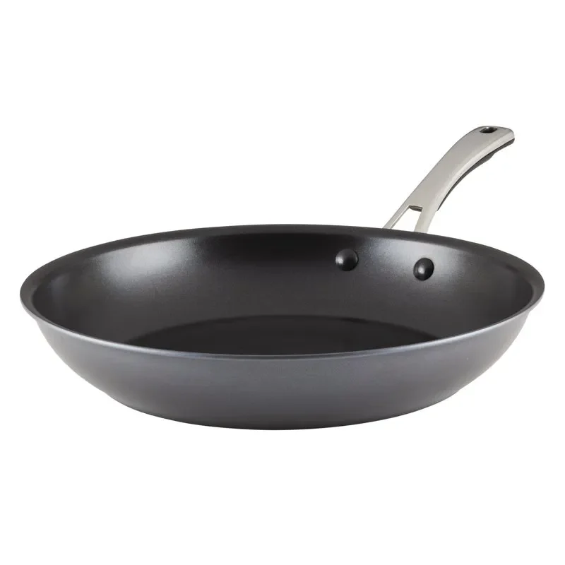 

"Incredible Black Hard Anodized Nonstick 12.5inch Frying Pan - Beautiful Baking and Cooking".