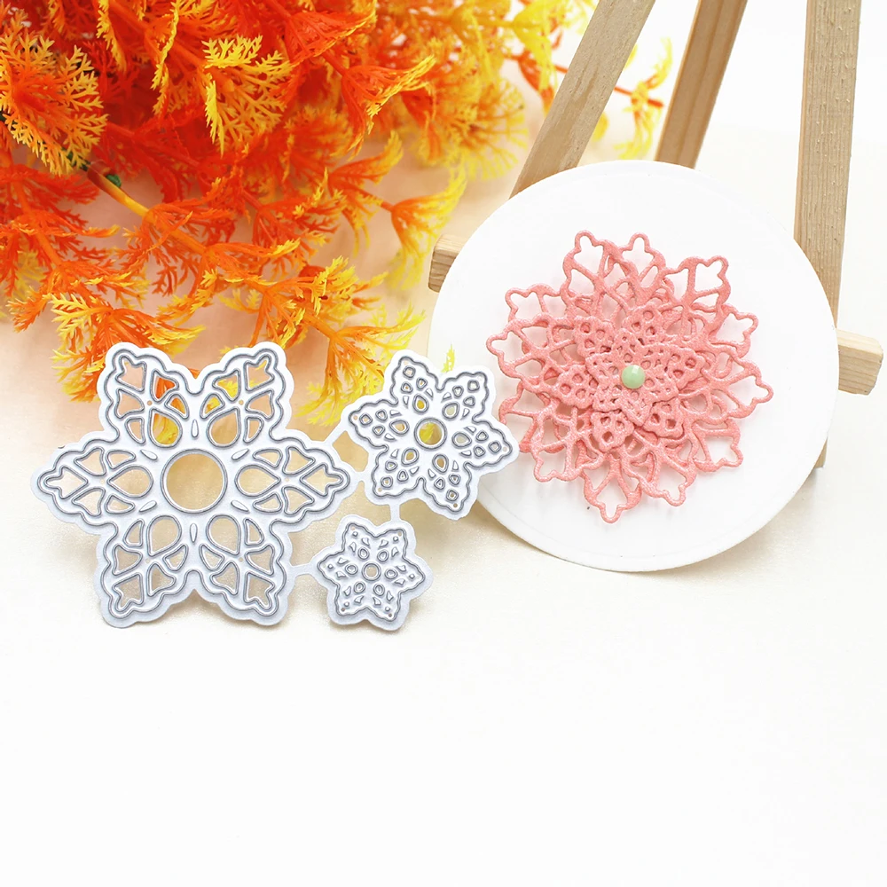 

Three Petals Cutting Dies Embossing Scrapbooking Cutter Paper Greeting Cards Metal Stamp Stencils for Decoration
