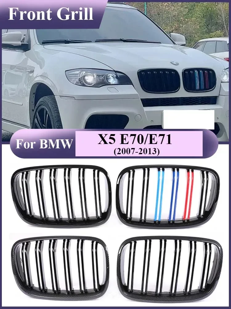 Боковой маркер M цвет глянцевая черная гоночная решетка крышка для BMW X5 X6 E70 E71