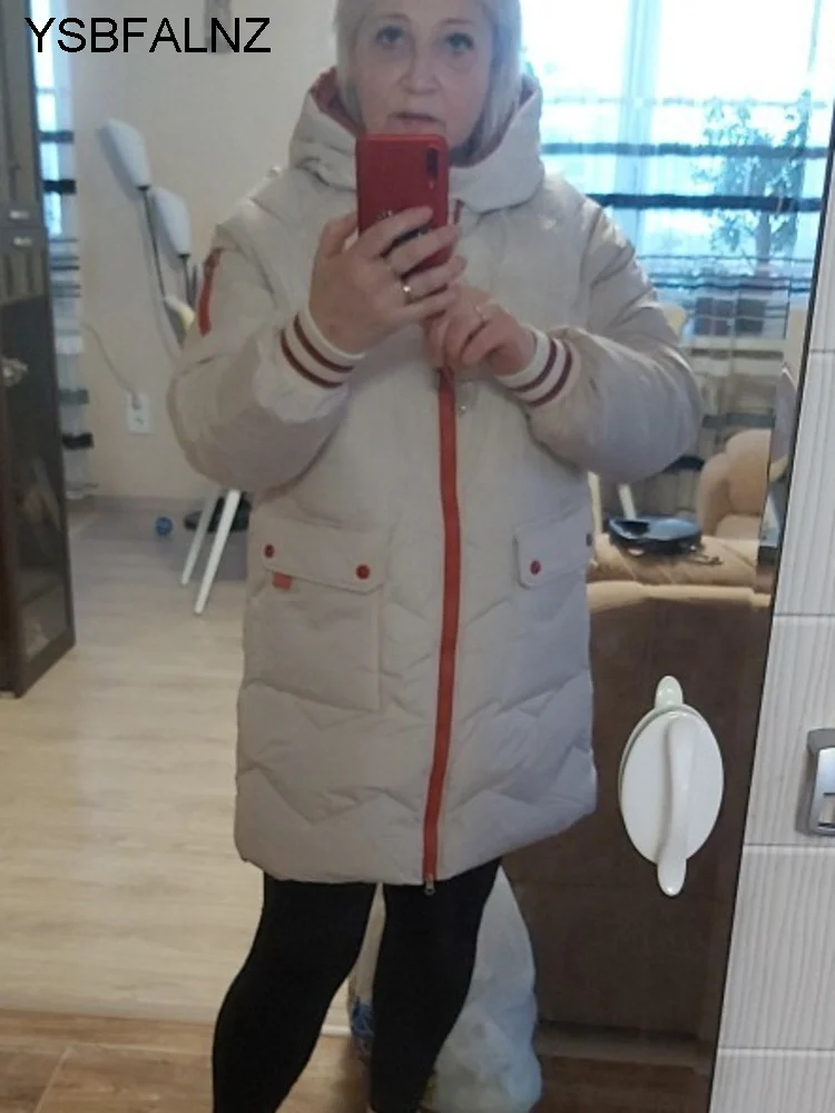 

2023 Winter Women Jacket Coats Long Parkas Female Down Cotton Hooded Overcoat Thick Warm Jackets Windproof Casual Student Coat