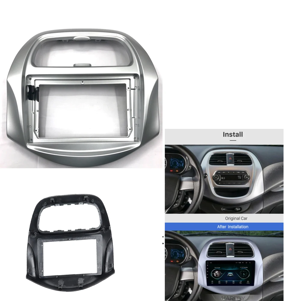 

9" Car audio Panel Frame Fascia Dash Kit Installation Facia Panel Dvd Frame for Chevrolet Spark Baic Beat Daewoo Matiz 2018+