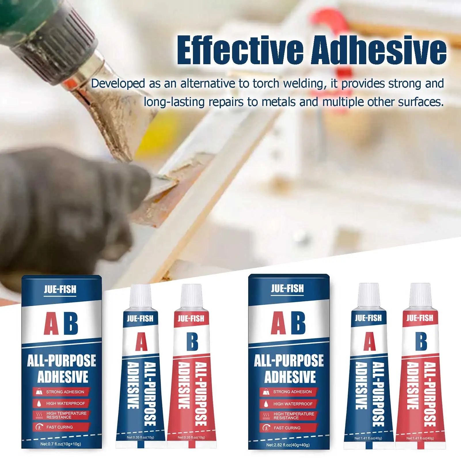 Strong Adhesive Gel Industrial Heat Resistance Cold Weld Metal Repair Paste A&B Adhesive Gel resin epoxy
