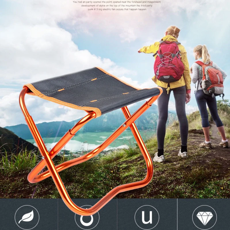 

Portable Folding Fishing Chair Picnic Camping Chair Folding Aluminum Stool Portable Outdoor Beach Chair Camping Travel Furniture